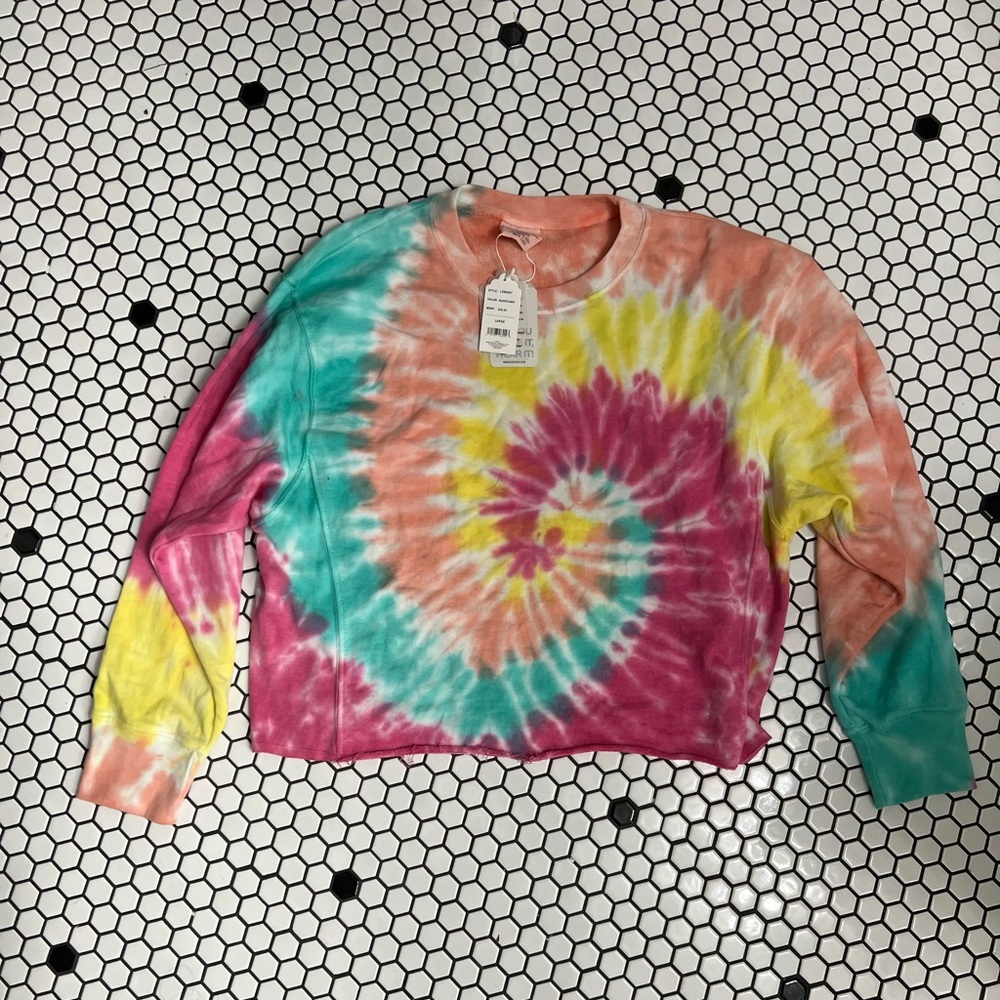 Nwt dreamsicle tie dye sweatshirt size large